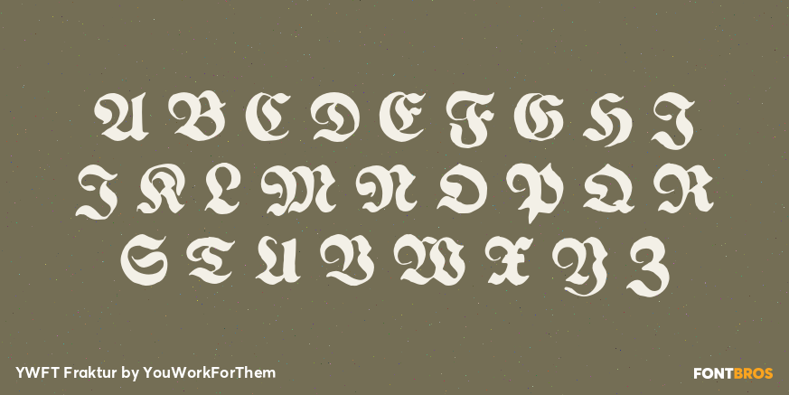 YWFT Fraktur Font Poster #2