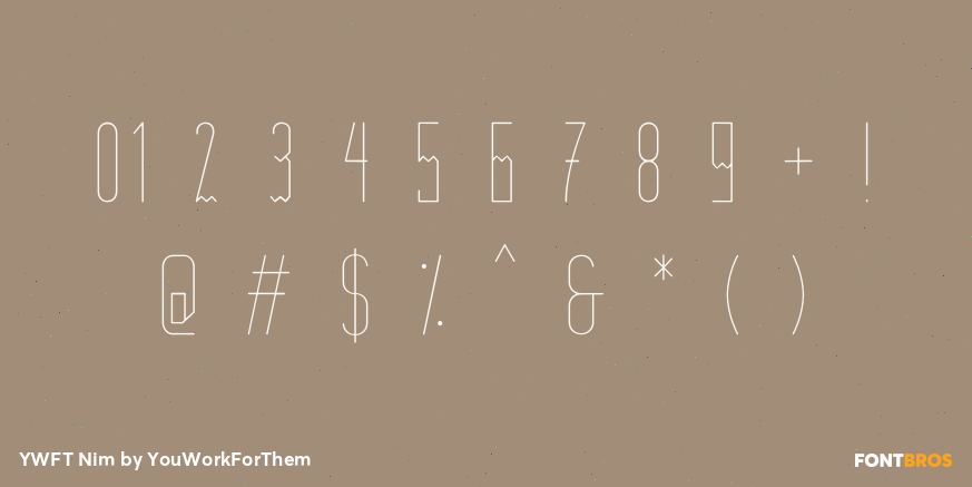 YWFT Nim Font Poster #1