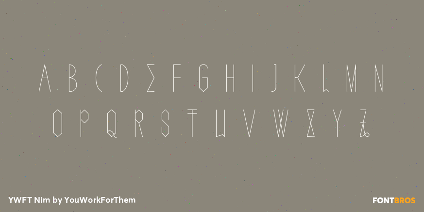YWFT Nim Font Poster #3