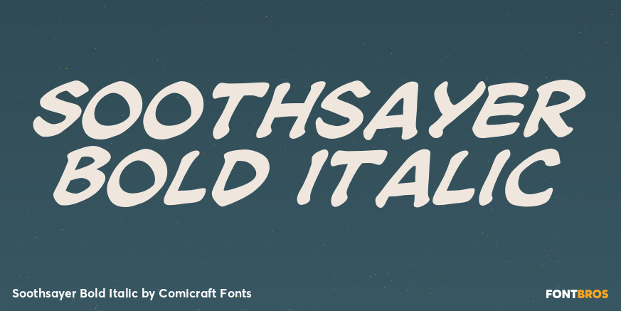 Soothsayer Bold Italic Font Poster #1