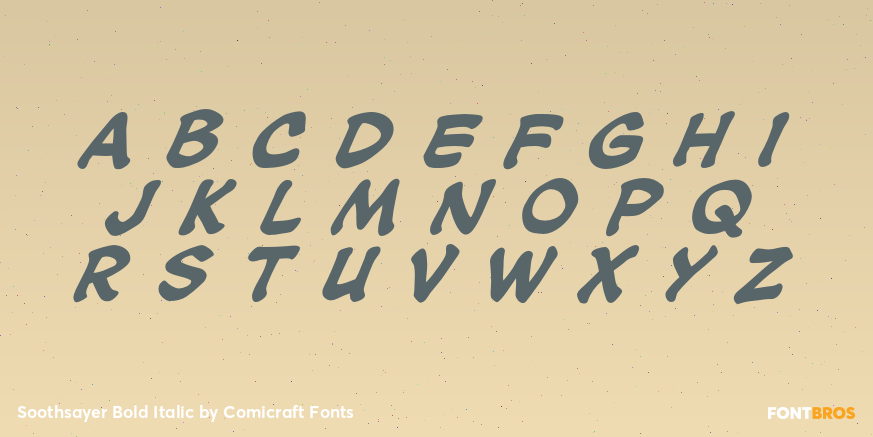 Soothsayer Bold Italic Font Poster #2