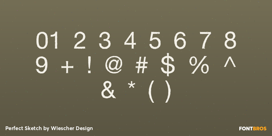 Perfect Sketch Font Poster #1