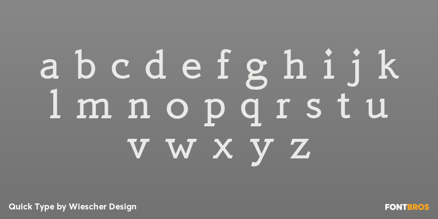 Quick Type Font Poster #3