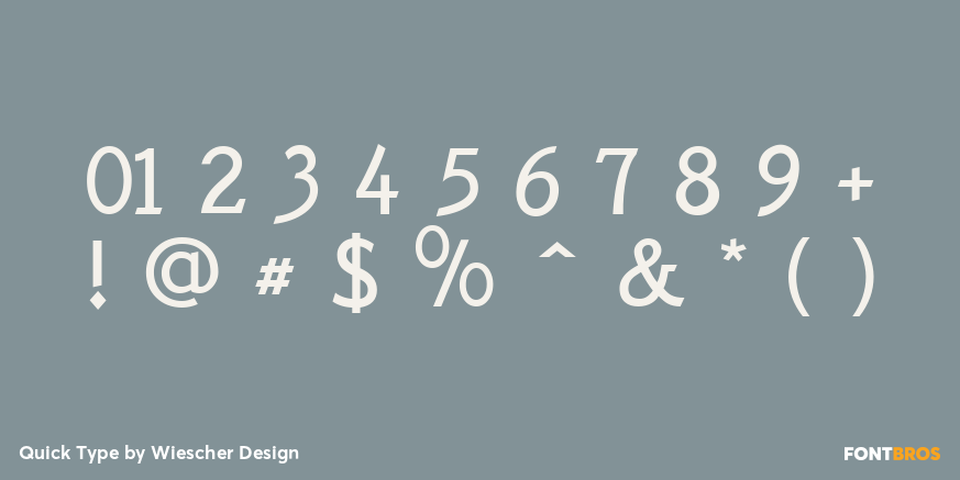 Quick Type Font Poster #4