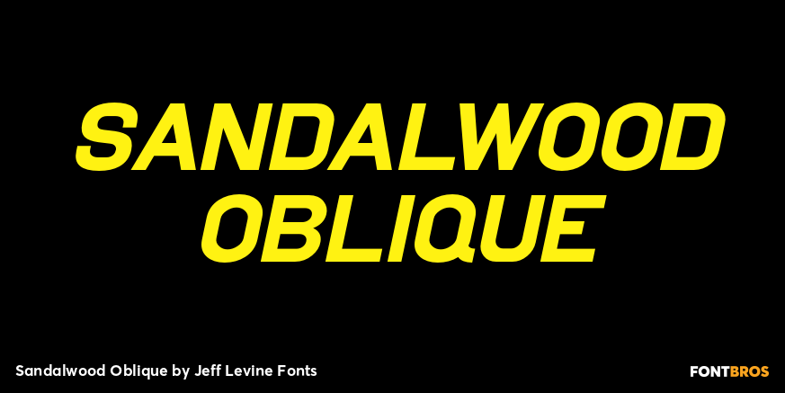 Sandalwood Oblique Font Poster #1