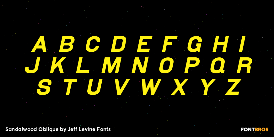 Sandalwood Oblique Font Poster #2