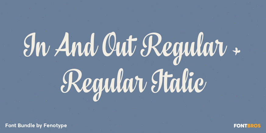 In And Out Regular + Regular Italic Font Poster #1