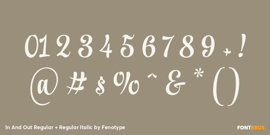 In And Out Regular + Regular Italic Font Poster #1