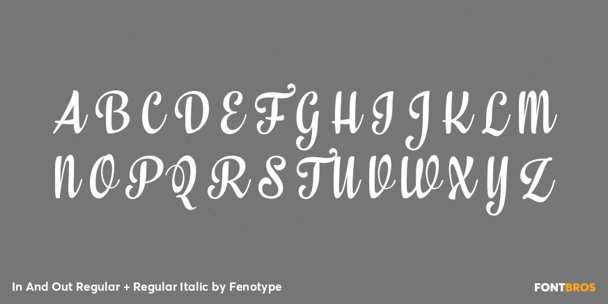 In And Out Regular + Regular Italic Font Poster #2