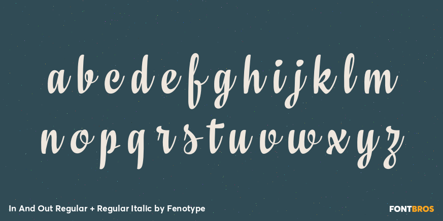 In And Out Regular + Regular Italic Font Poster #3