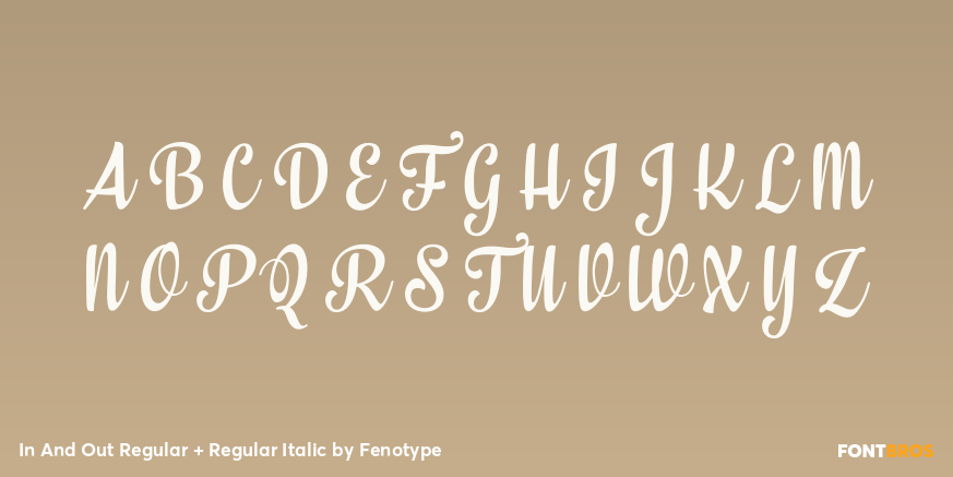 In And Out Regular + Regular Italic Font Poster #1