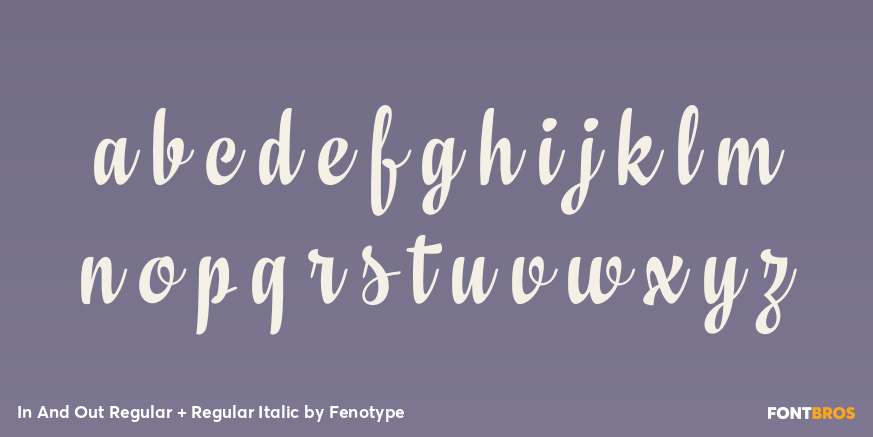 In And Out Regular + Regular Italic Font Poster #1
