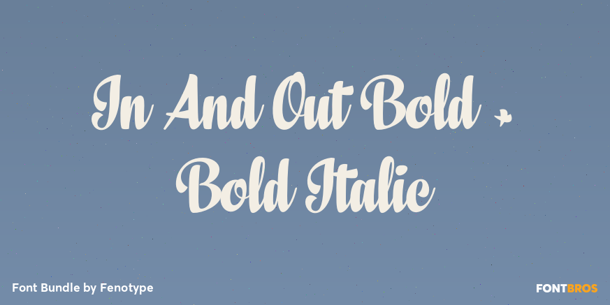 In And Out Bold + Bold Italic Font Poster #1