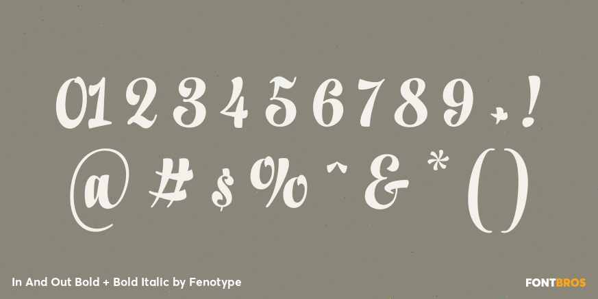 In And Out Bold + Bold Italic Font Poster #1