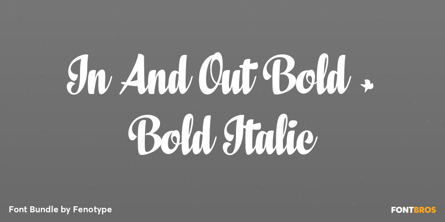 In And Out Bold + Bold Italic Font Poster #1