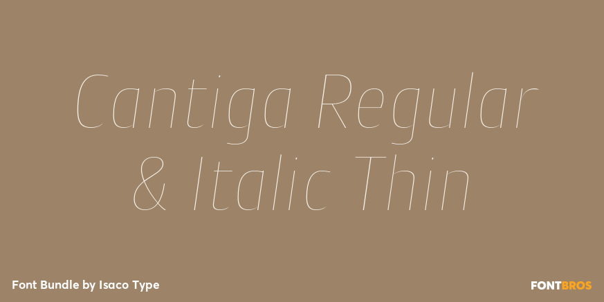 Cantiga Regular & Italic Thin Poster