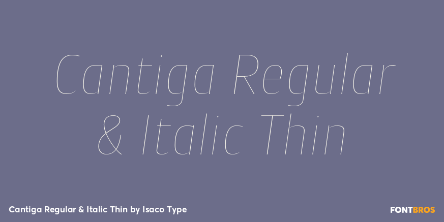 Cantiga Regular & Italic Thin Poster