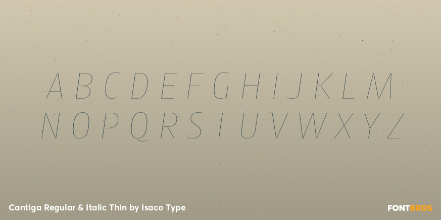 Cantiga Regular & Italic Thin Font Poster #1