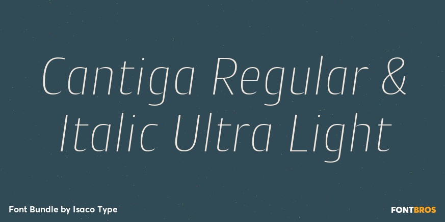 Cantiga Regular & Italic Ultra Light Poster