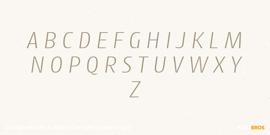 Cantiga Regular & Italic Extra Light Font Poster #2