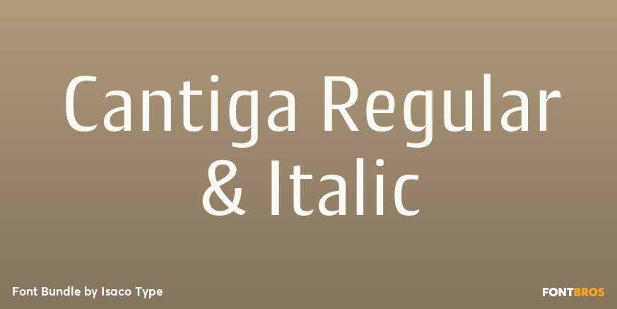 Cantiga Regular & Italic Poster