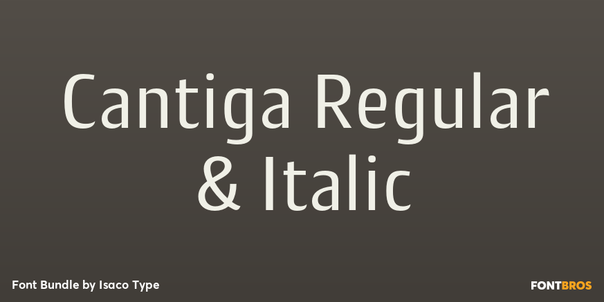 Cantiga Regular & Italic Poster