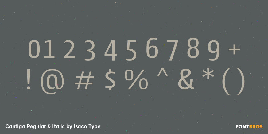 Cantiga Regular & Italic Font Poster #1