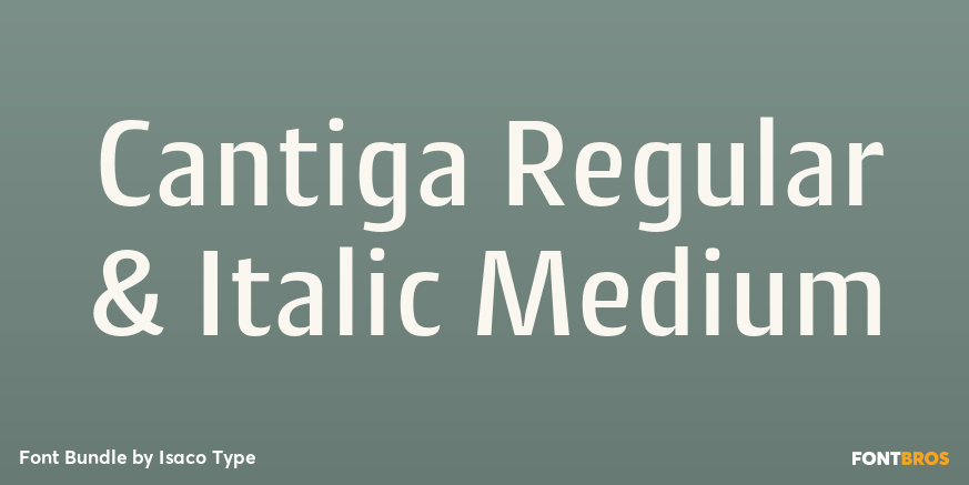 Cantiga Regular & Italic Medium Poster