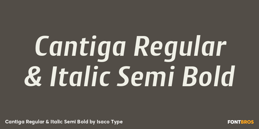 Cantiga Regular & Italic Semi Bold Poster