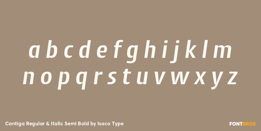 Cantiga Regular & Italic Semi Bold Font Poster #3