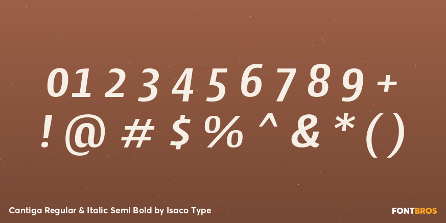 Cantiga Regular & Italic Semi Bold Font Poster #4