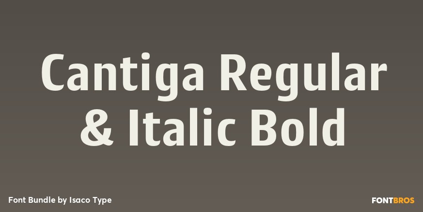 Cantiga Regular & Italic Bold Font Poster #1