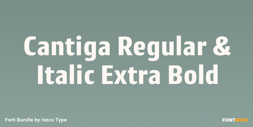 Cantiga Regular & Italic Extra Bold Poster