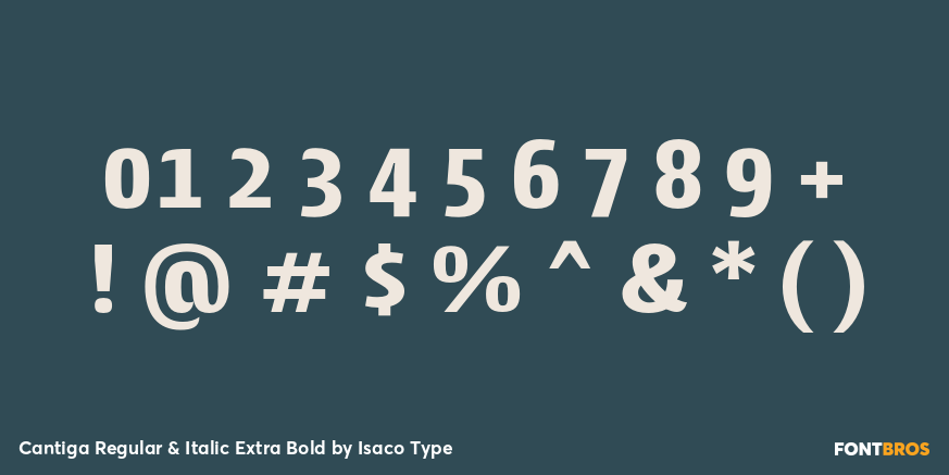 Cantiga Regular & Italic Extra Bold Font Poster #4