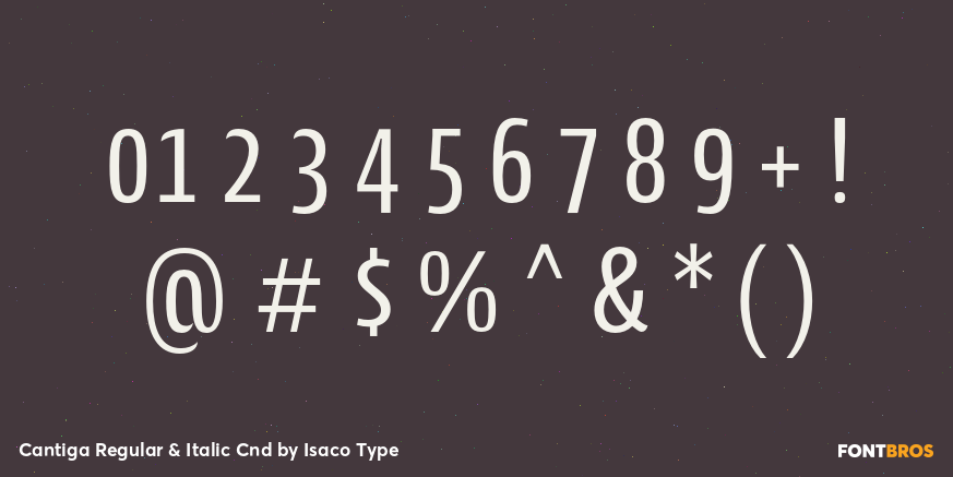Cantiga Regular & Italic Cnd Font Poster #1