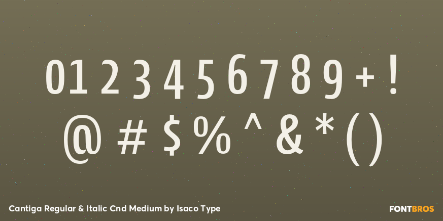 Cantiga Regular & Italic Cnd Medium Font Poster #4