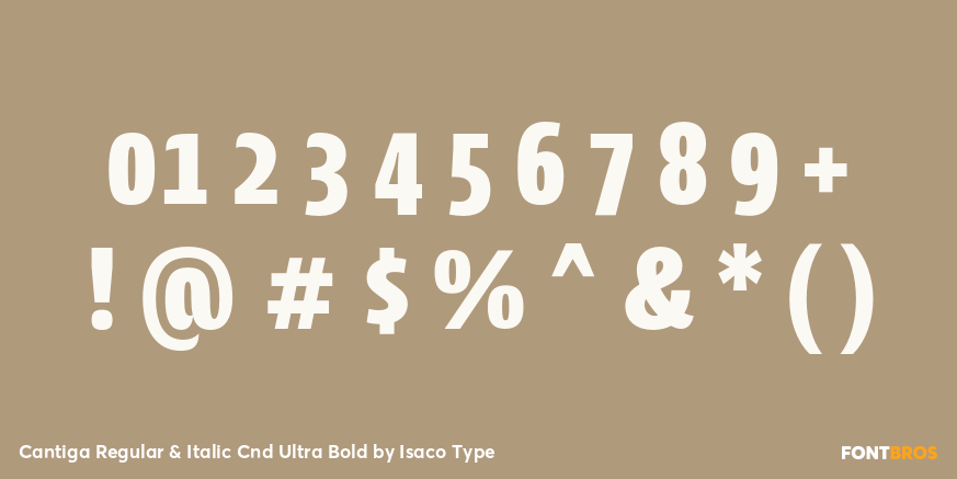 Cantiga Regular & Italic Cnd Ultra Bold Font Poster #1