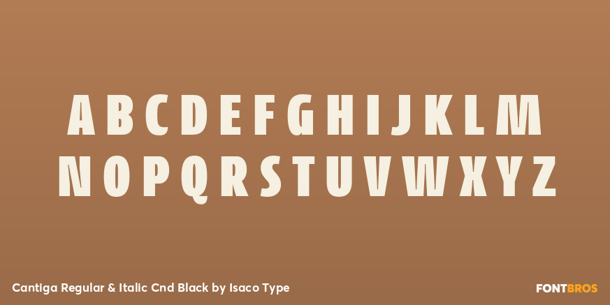 Cantiga Regular & Italic Cnd Black Font Poster #1
