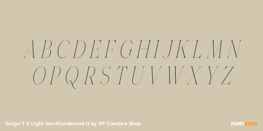 Gorga T X Light SemiCondensed It Font Poster #2