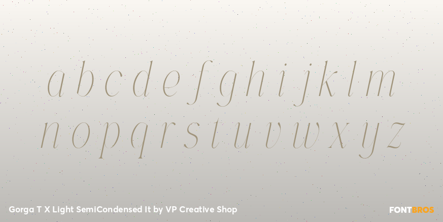 Gorga T X Light SemiCondensed It Font Poster #3