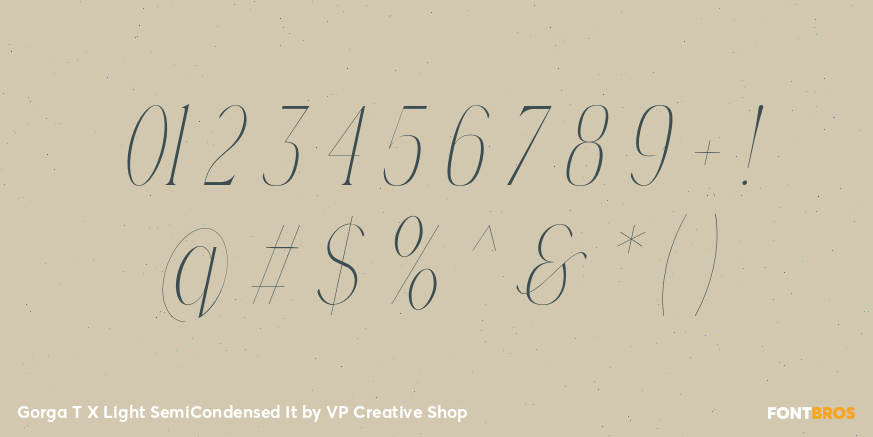 Gorga T X Light SemiCondensed It Font Poster #4