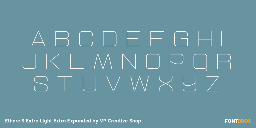 Ethere S Extra Light Extra Expanded Font Poster #2