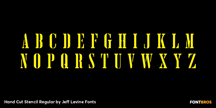 Hand Cut Stencil Regular Font Poster #2