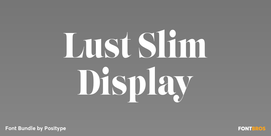 Lust Slim Display Font Poster #1