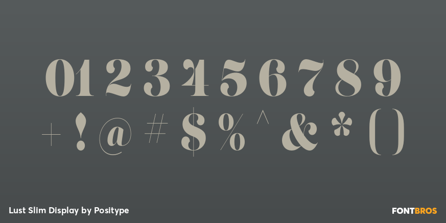 Lust Slim Display Font Poster #4