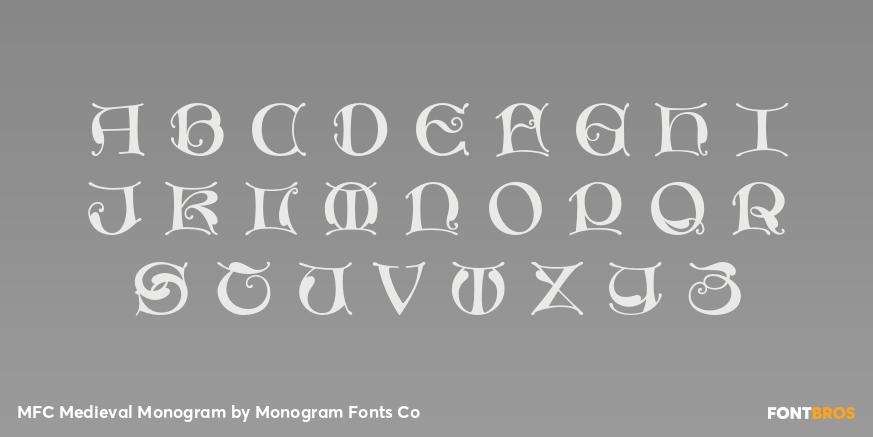 MFC Medieval Monogram Font Poster #2