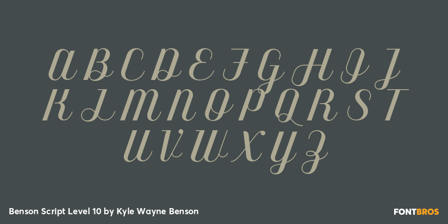 Benson Script Level 10 Font Poster #1