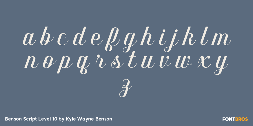 Benson Script Level 10 Font Poster #1