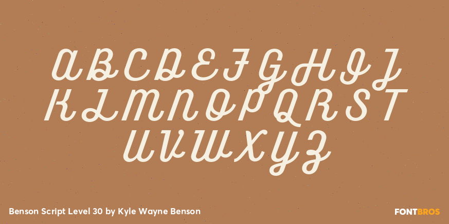 Benson Script Level 30 Font Poster #1