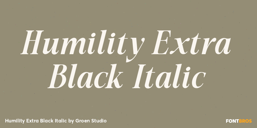 Humility Extra Black Italic Poster